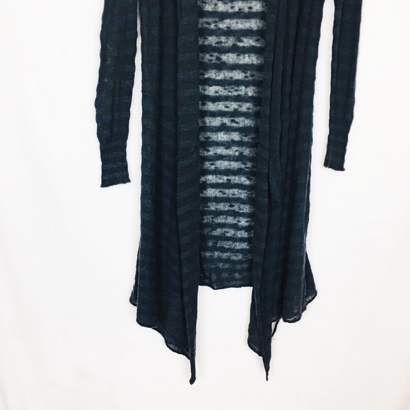 Free People Blue Knit Semi Sheer Long Cardigan S - Picture 4 of 8